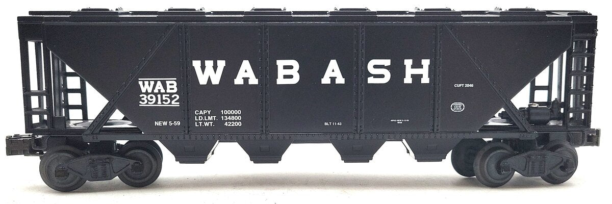 Williams HC17 O Gauge Wabash Quad Hopper w/ Cover & Coal Load NIB