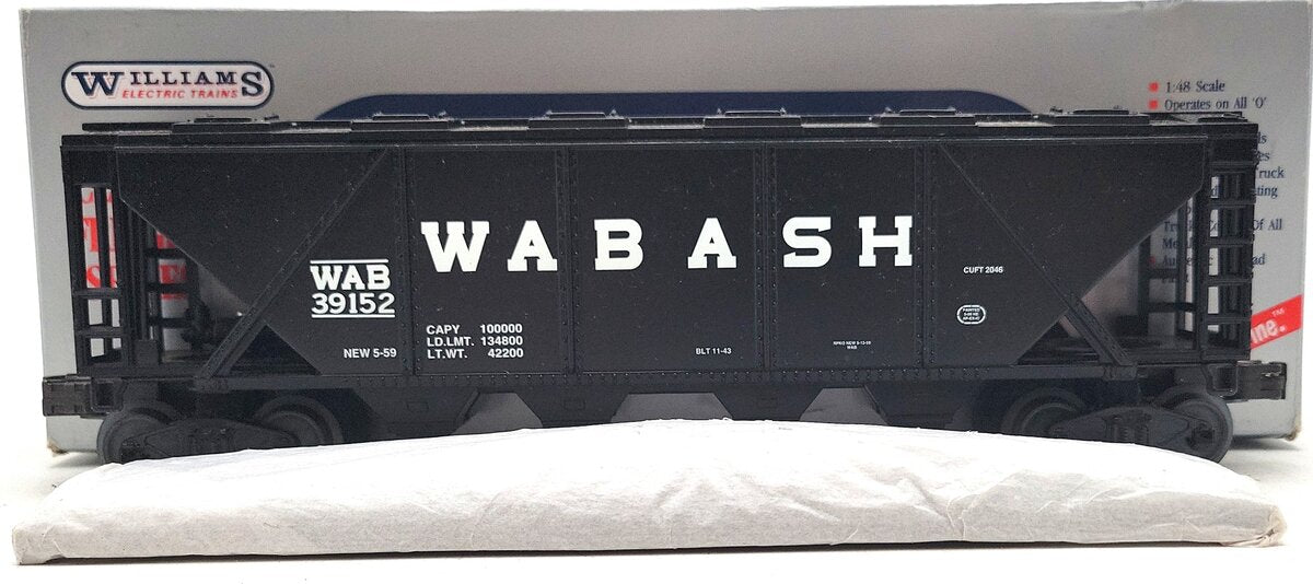 Williams HC17 O Gauge Wabash Quad Hopper w/ Cover & Coal Load NIB