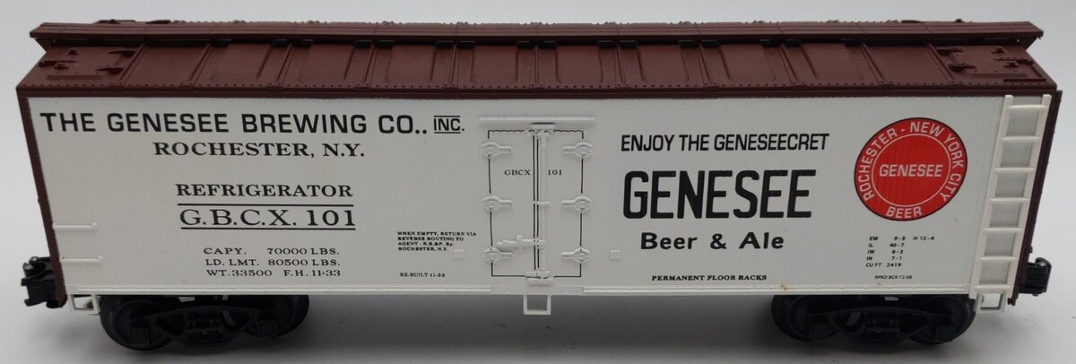 Crown BCK Graphics OH92-8021 O Genesee Brewing Company 40' Reefer #101 (3 Rail) EX/Box