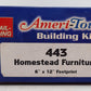 Ameri-Town 443 O Scale Homestead Furniture Building Kit EX/Box