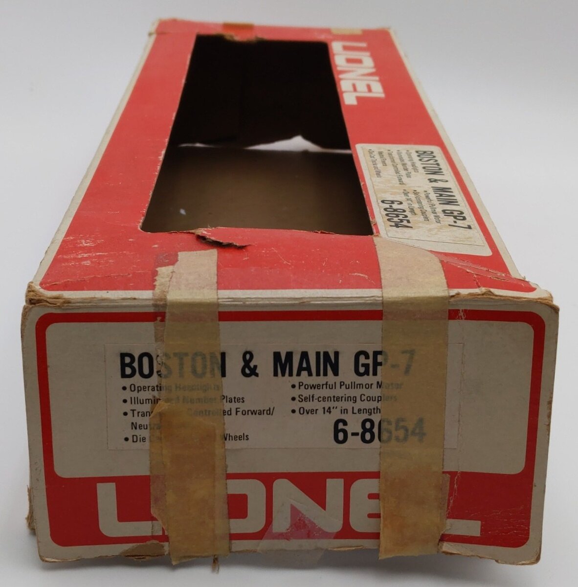 Lionel 6-8654 O Gauge Boston & Maine GP-9 Powered Diesel Locomotive #8654 VG/Box