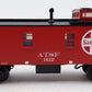 MTH 30-7720 O Scale Santa Fe Woodside Lighted Caboose #1612 EX/Box