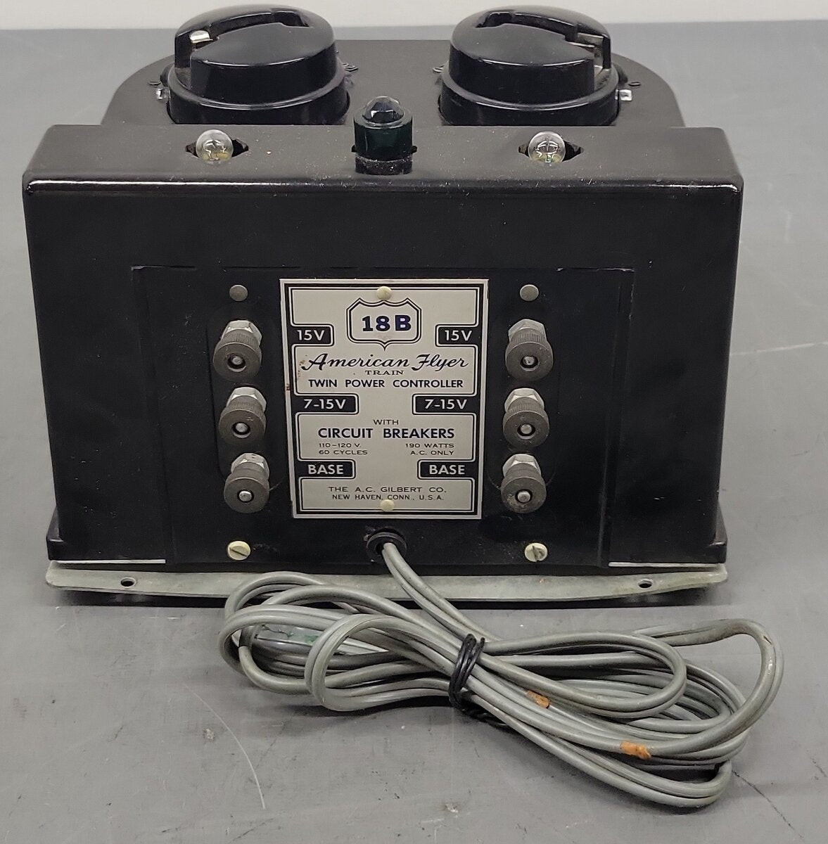 American Flyer 18B Vintage S 190 Watt Transformer - Runs 2 Trains VG