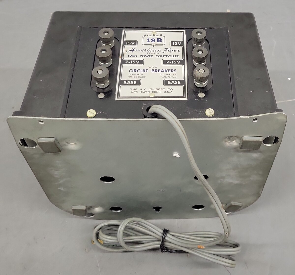 American Flyer 18B Vintage S 190 Watt Transformer - Runs 2 Trains VG