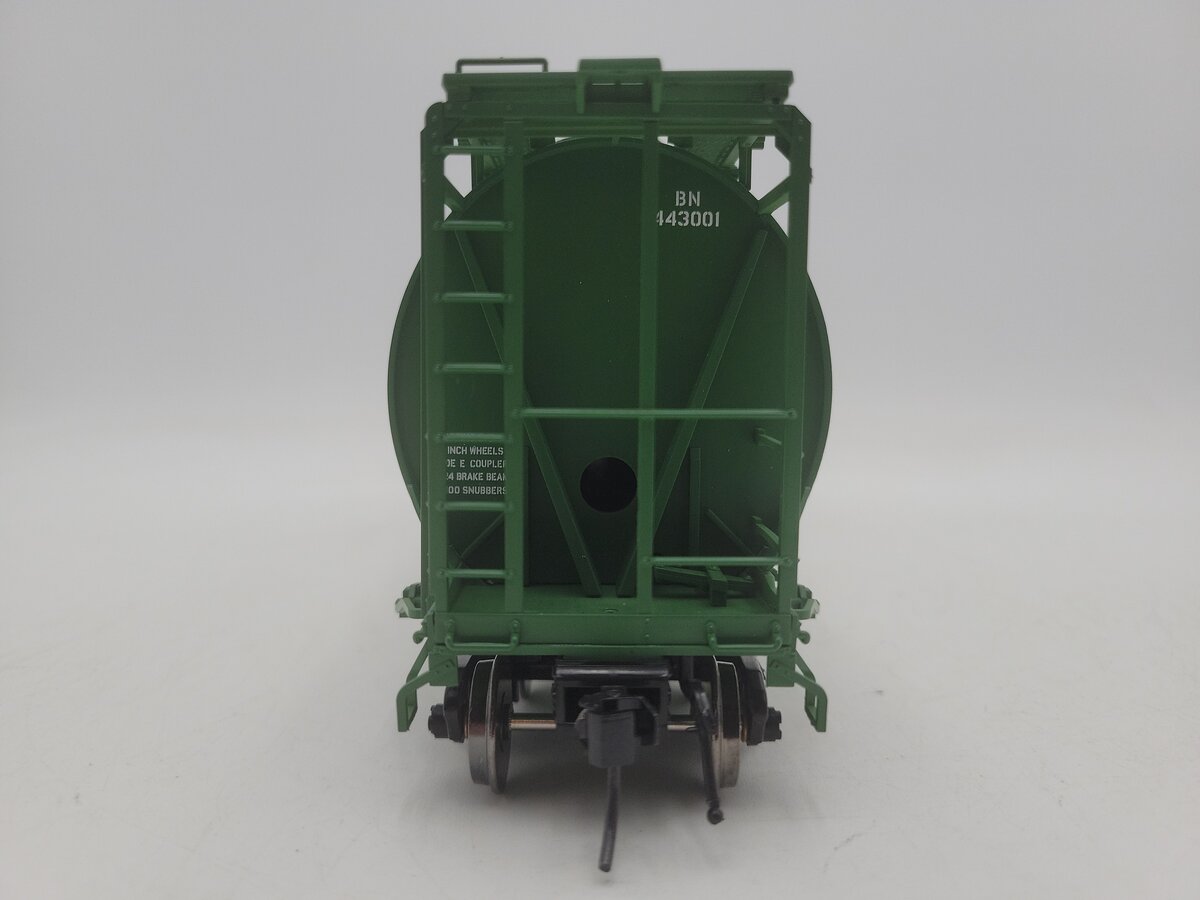 Atlas 3002223-1 O Burlington Northern Cylindrical Hopper Car #443001 (2 Rail) LN/Box