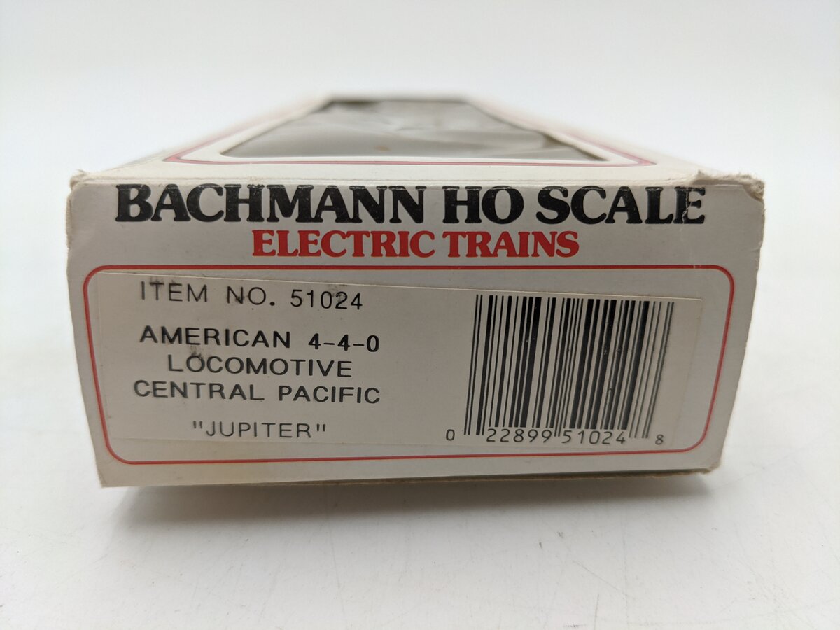 Bachmann 51024 HO Central Pacific RR Jupiter 4-4-0 Steam Locomotive #60 EX/Box