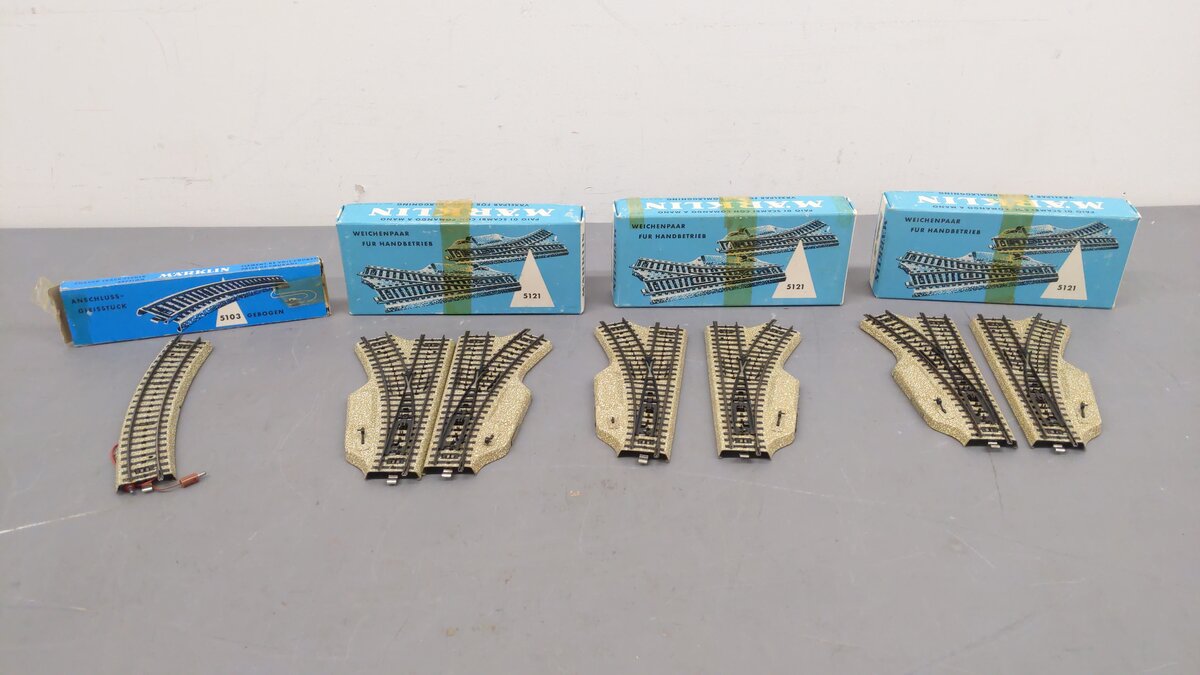 Marklin HO Assorted Track 5121, 5103[4] EX/Box