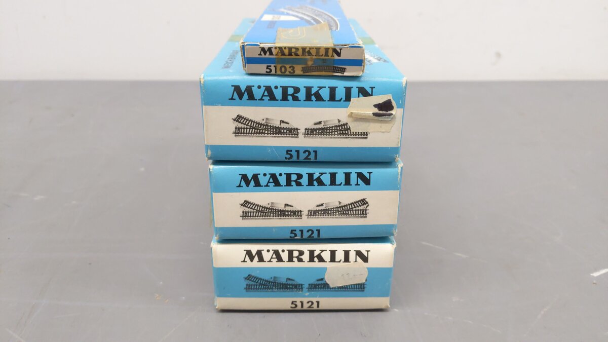 Marklin HO Assorted Track 5121, 5103[4] EX/Box