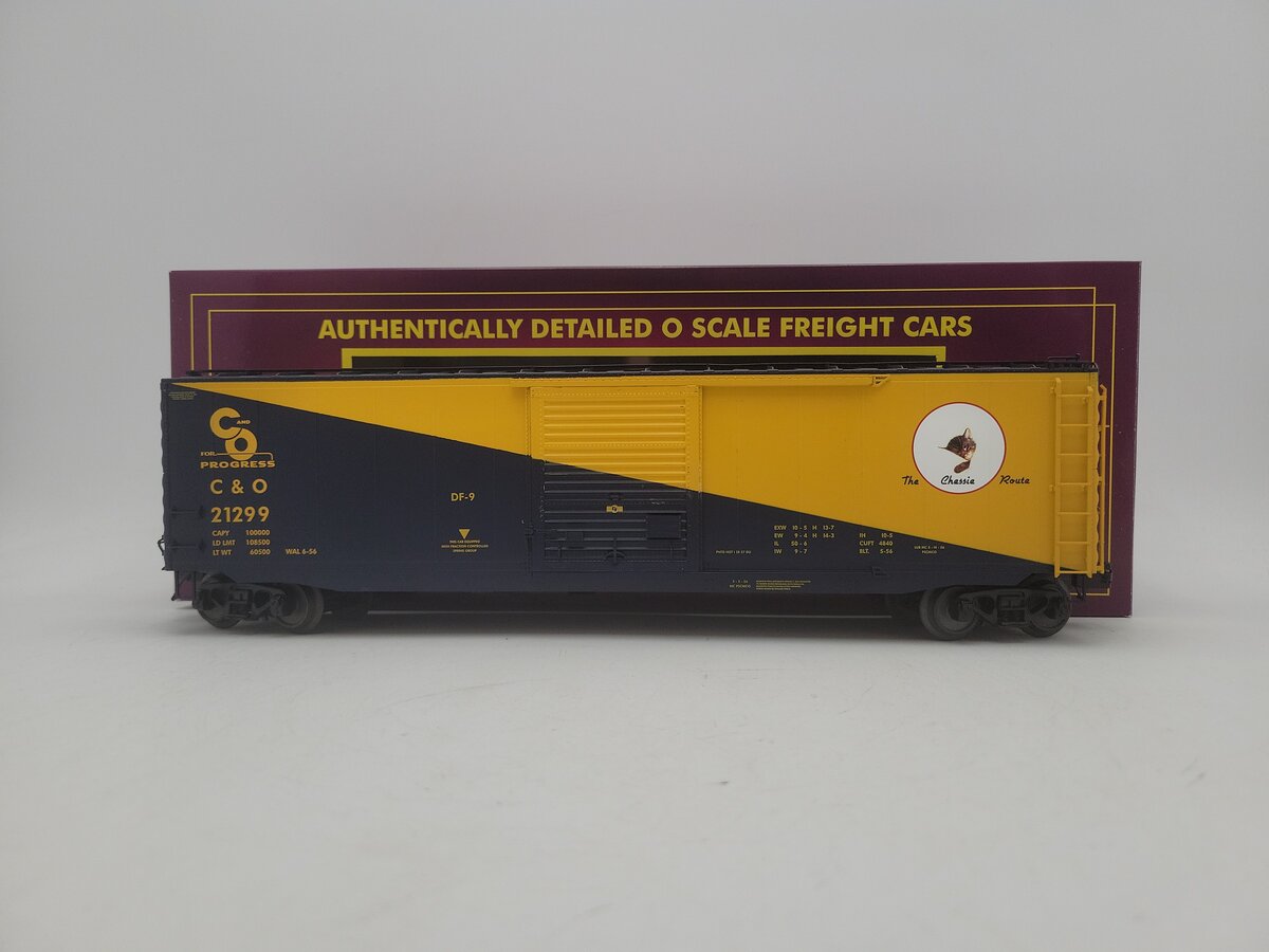 MTH 20-93584 Chesapeake & Ohio 50' PS-1 Box Car w/Youngstown Door #21299 EX/Box