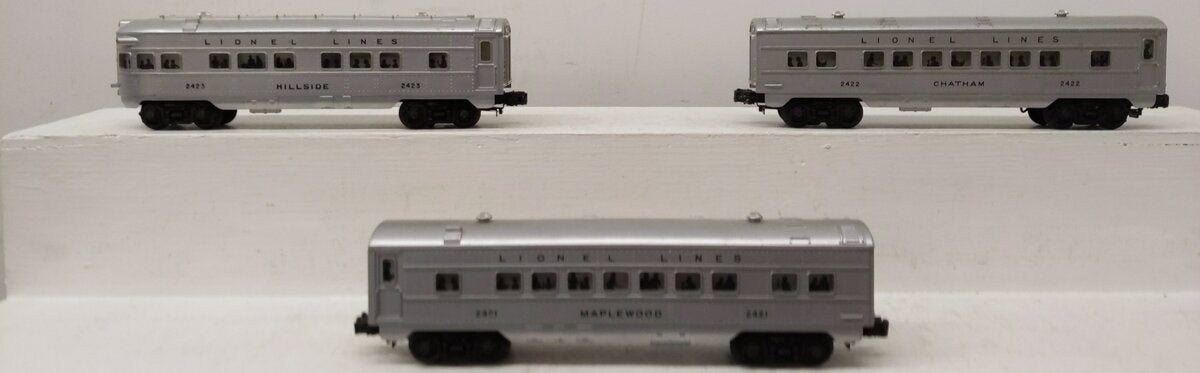 Lionel 2421S Vintage O Lionel Lines 2421, 2422, 2423 Passenger Cars: (Set of 3) EX