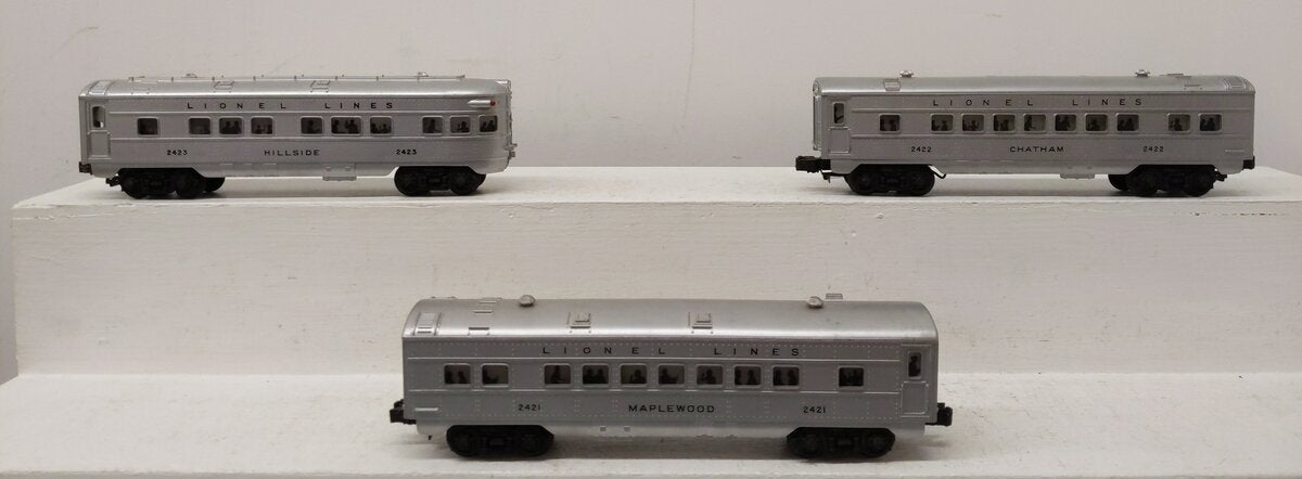Lionel 2421S Vintage O Lionel Lines 2421, 2422, 2423 Passenger Cars: (Set of 3) EX