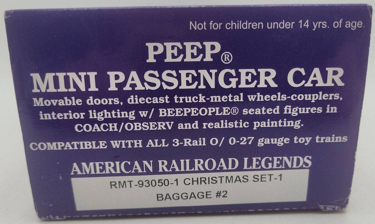 RMT 93050-1 O Gauge Peep Mini Christmas Baggage Car #2 EX/Box