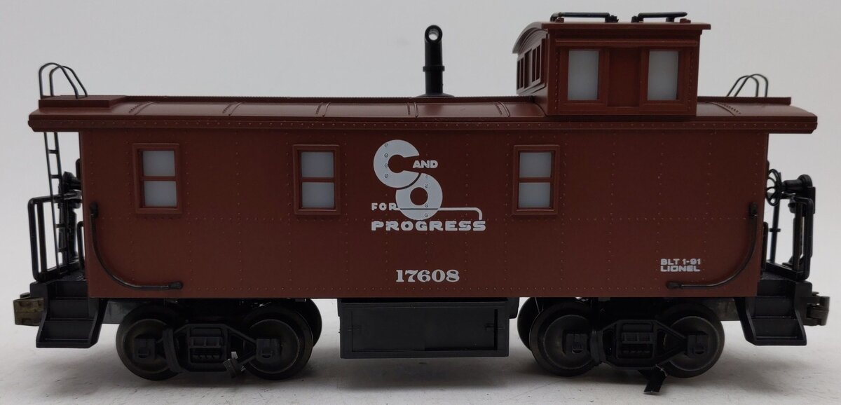 Lionel 6-17608 O Gauge Chessie Steelside Square Window Caboose #17608 w/ Smoke EX/Box