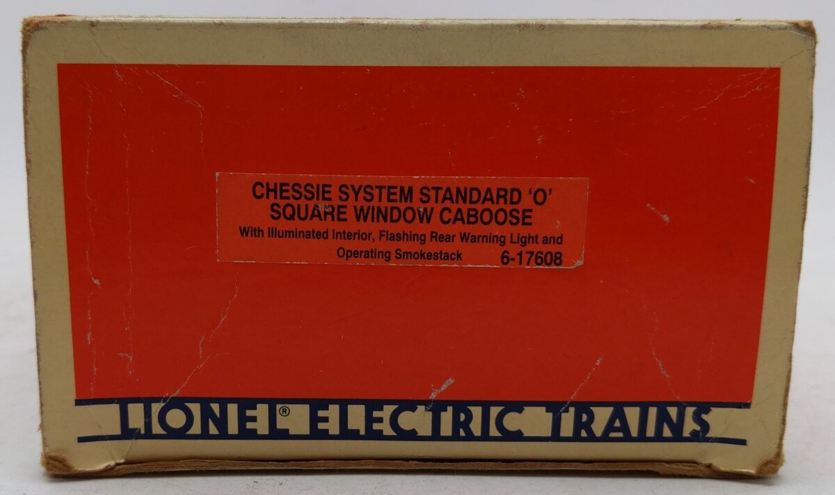 Lionel 6-17608 O Gauge Chessie Steelside Square Window Caboose #17608 w/ Smoke EX/Box