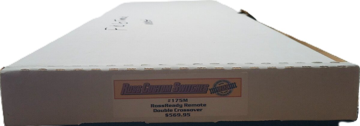 Ross 175M O Gauge Double Crossover with Dz1000 Switch Turnout EX/Box