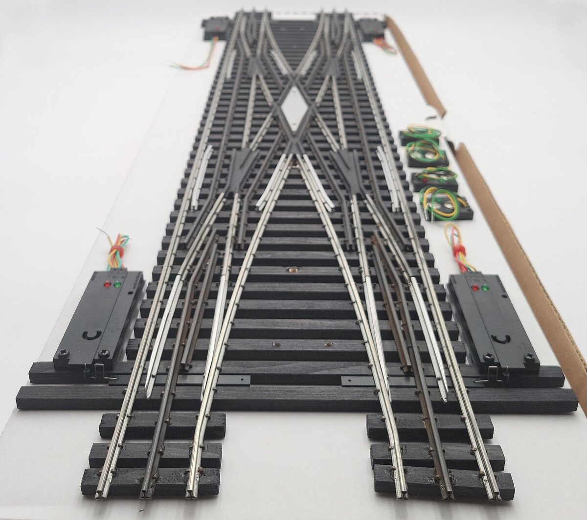 Ross 175M O Gauge Double Crossover with Dz1000 Switch Turnout EX/Box