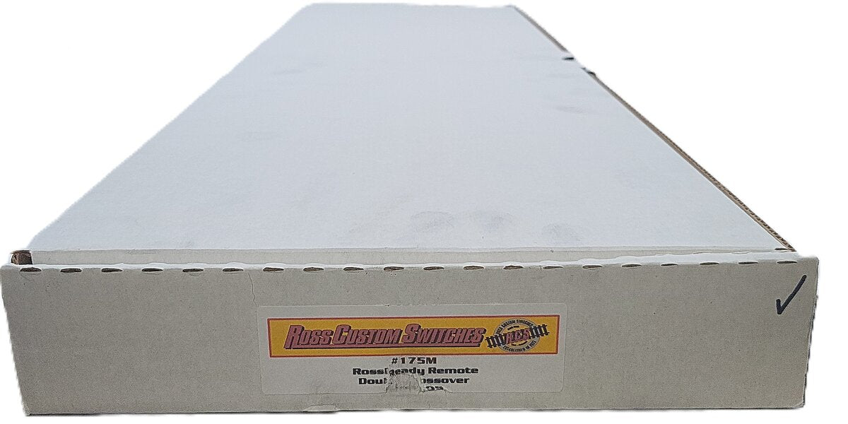 Ross 175M O Gauge Double Crossover with Dz1000 Switch Turnout EX/Box