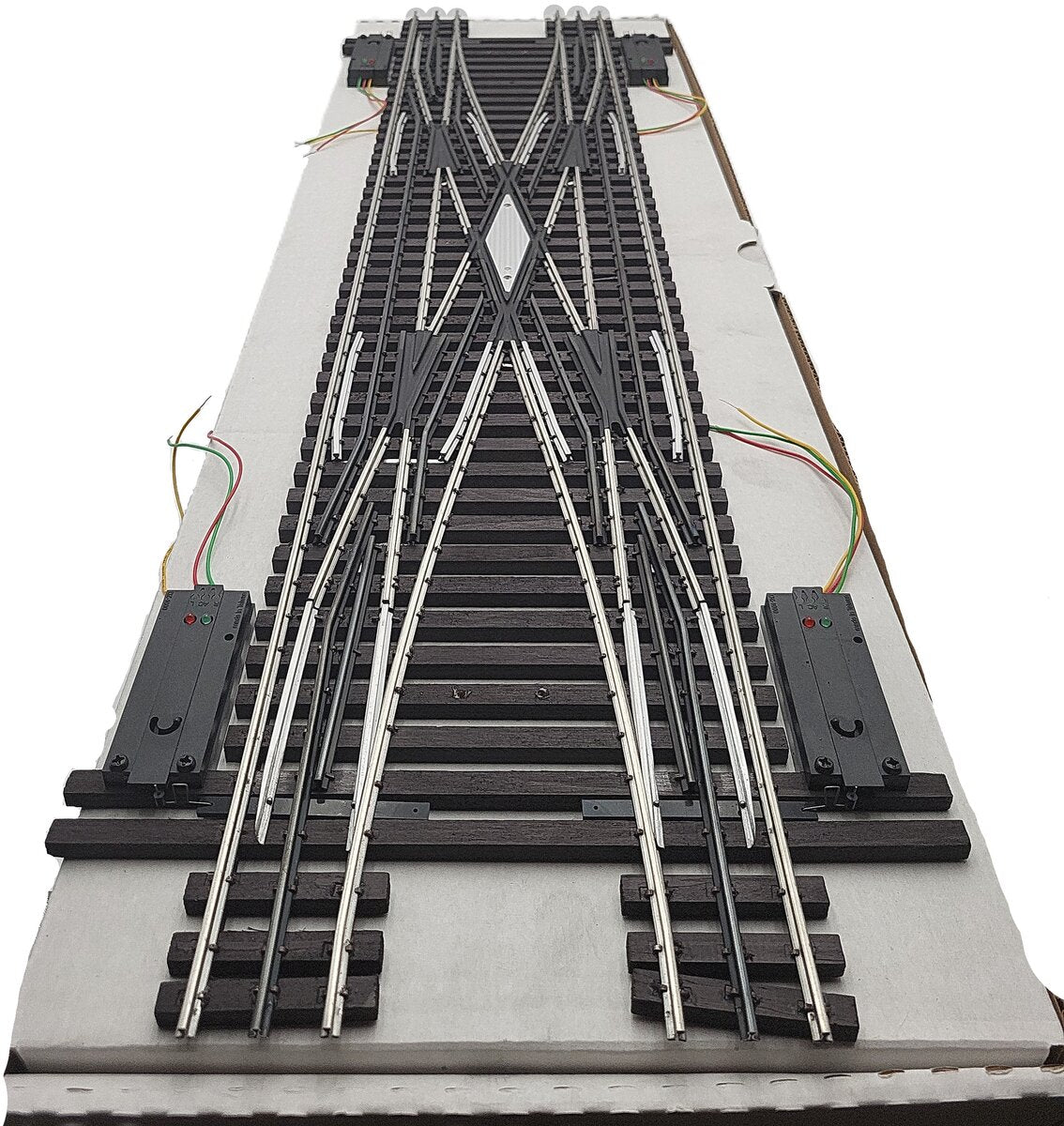 Ross 175M O Gauge Double Crossover with Dz1000 Switch Turnout EX/Box