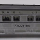 Lionel 2423 Vintage O Lionel Lines Hillside Lighted Observation Car w/Silvr Roof VG
