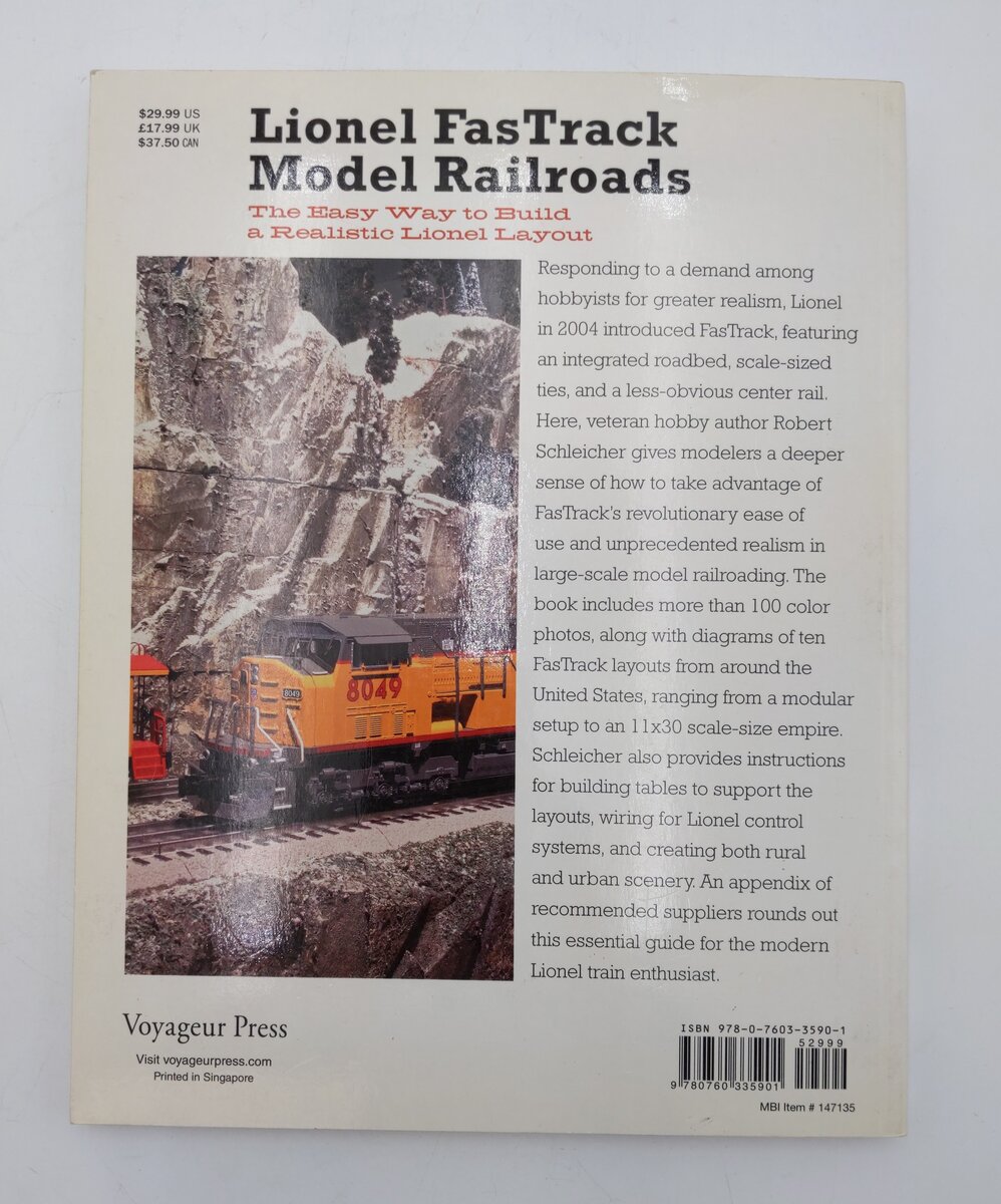 Lionel FasTrack Model Railroads Paperback Book By Robert Schleicher EX