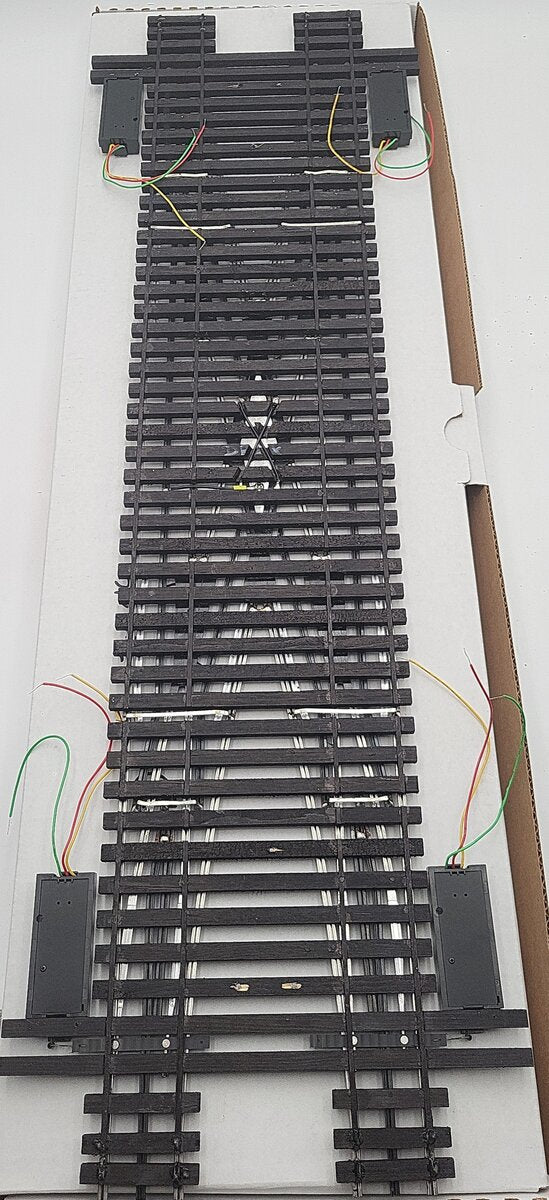 Ross 175M O Gauge Double Crossover with Dz1000 Switch Turnout EX/Box
