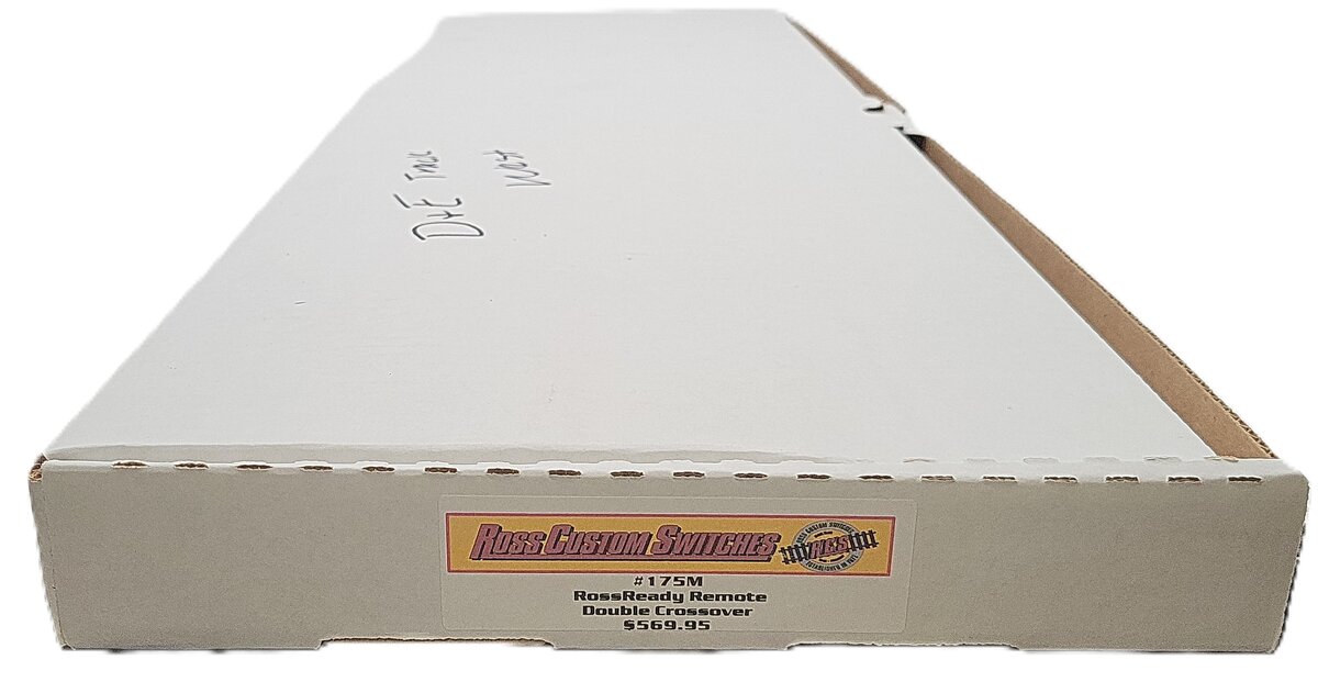 Ross 175M O Gauge Double Crossover with Dz1000 Switch Turnout EX/Box