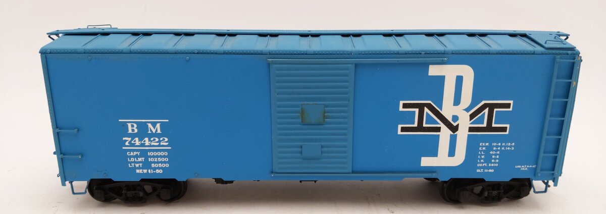 O Scale 2 Rail Custom Boston & Maine Boxcar -Assembled