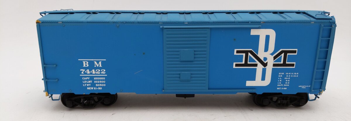 O Scale 2 Rail Custom Boston & Maine Boxcar -Assembled