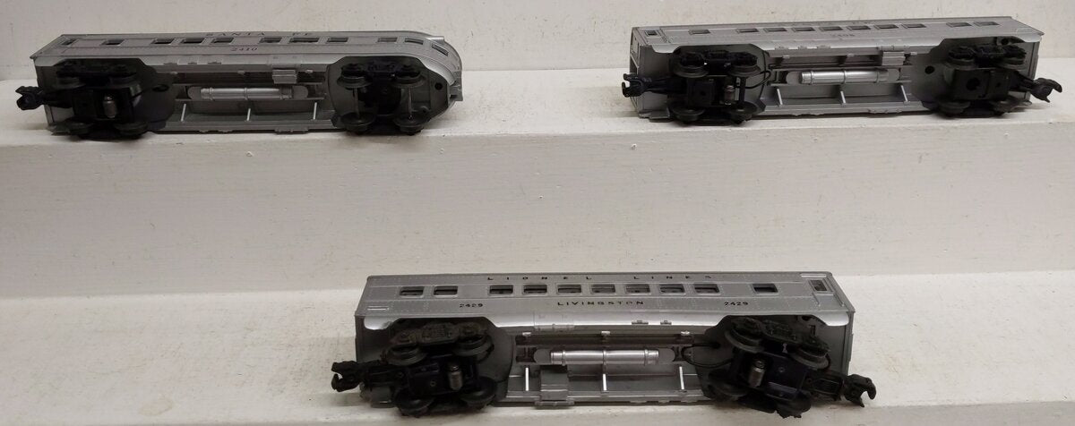 Lionel 2408S Vintage O Gauge Santa Fe Steamline Passenger Cars: 2408, 2429, 2410 EX