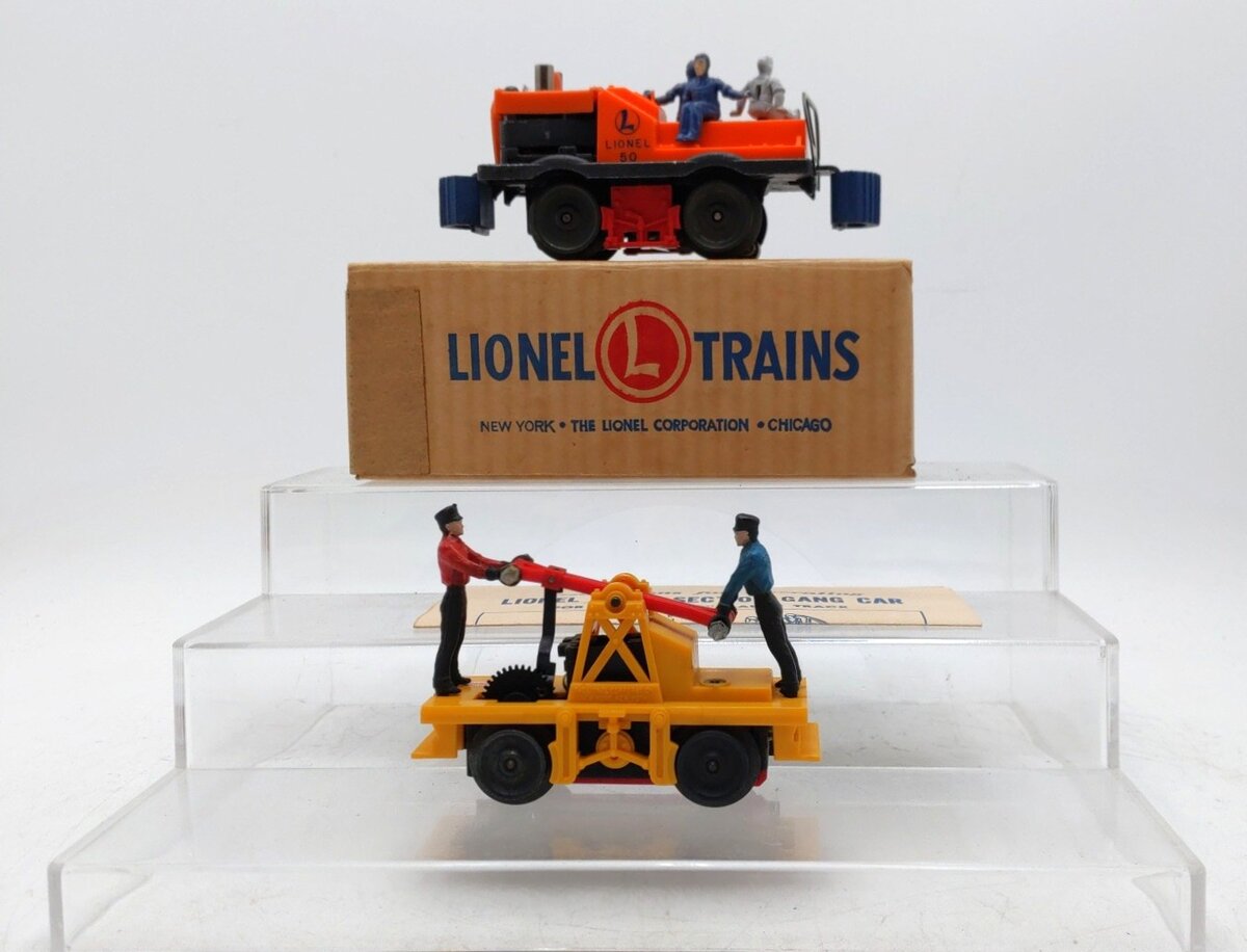 Lionel Vintage O Gauge Postwar Motorized Cars: 65 & 50 [2] EX/Box