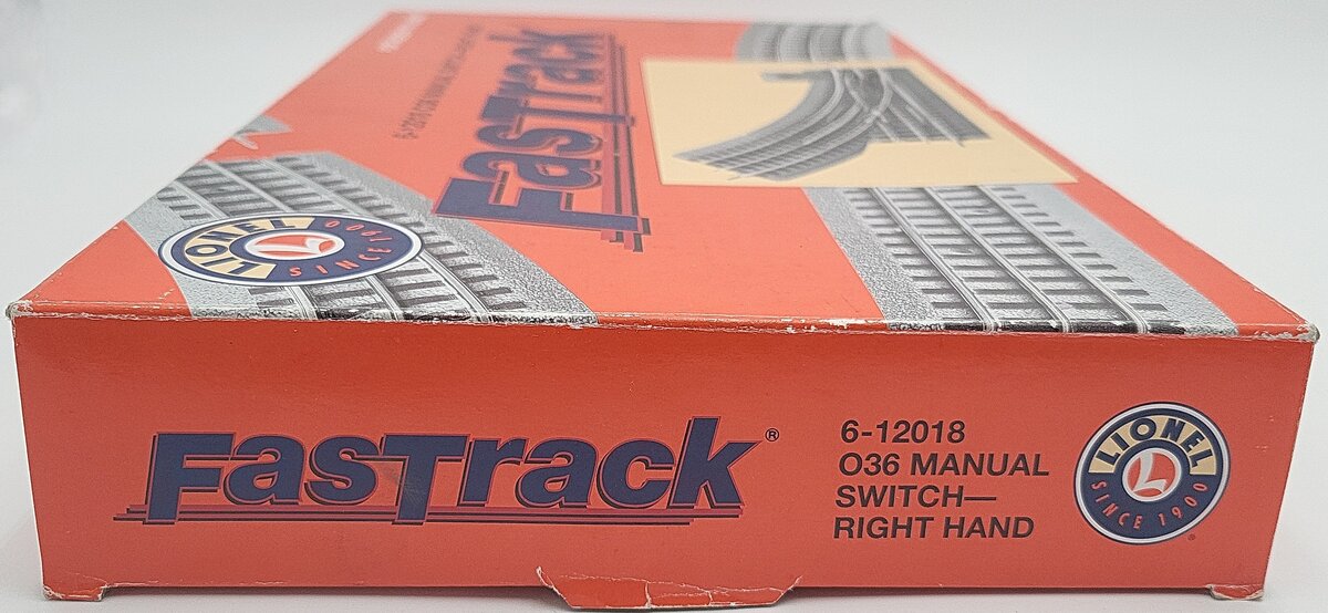 Lionel 6-12018 O-36 Right Hand Manual FasTrack Switch Turnout EX/Box
