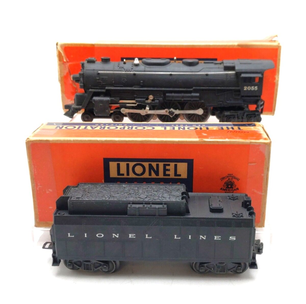 Lionel 2055 Vintage O 4-6-4 Hudson Steam Locomotive with 6026W Tender EX/Box