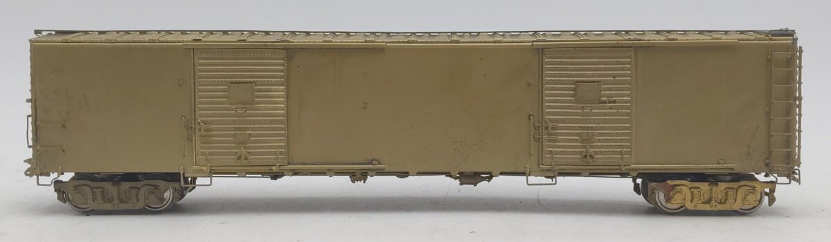 The P Company HO BRASS PRR X42 Mail Storage Car - Unpainted EX