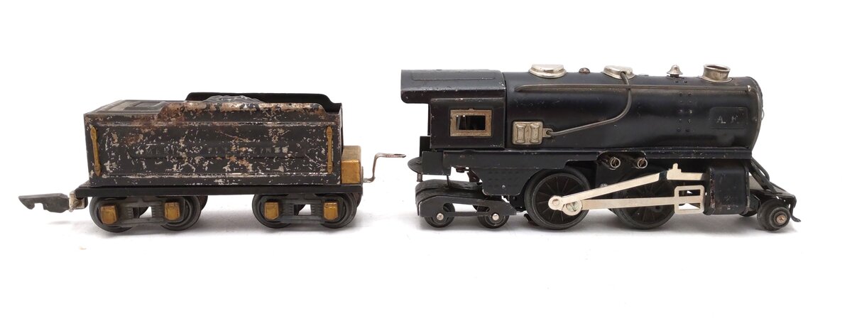 American Flyer Vintage O Prewar 2-4-4 Steam Locomotive with Tender VG