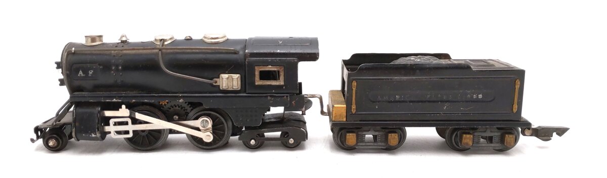 American Flyer Vintage O Prewar 2-4-4 Steam Locomotive with Tender VG