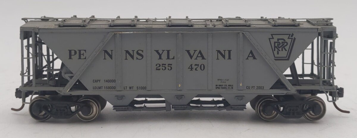 Precision Scale Company 15860-1 HO BRASS PRR 70-Ton Hopper Car #255470 VG