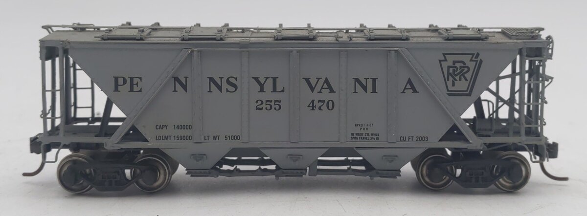 Precision Scale Company 15860-1 HO BRASS PRR 70-Ton Hopper Car #255470 VG