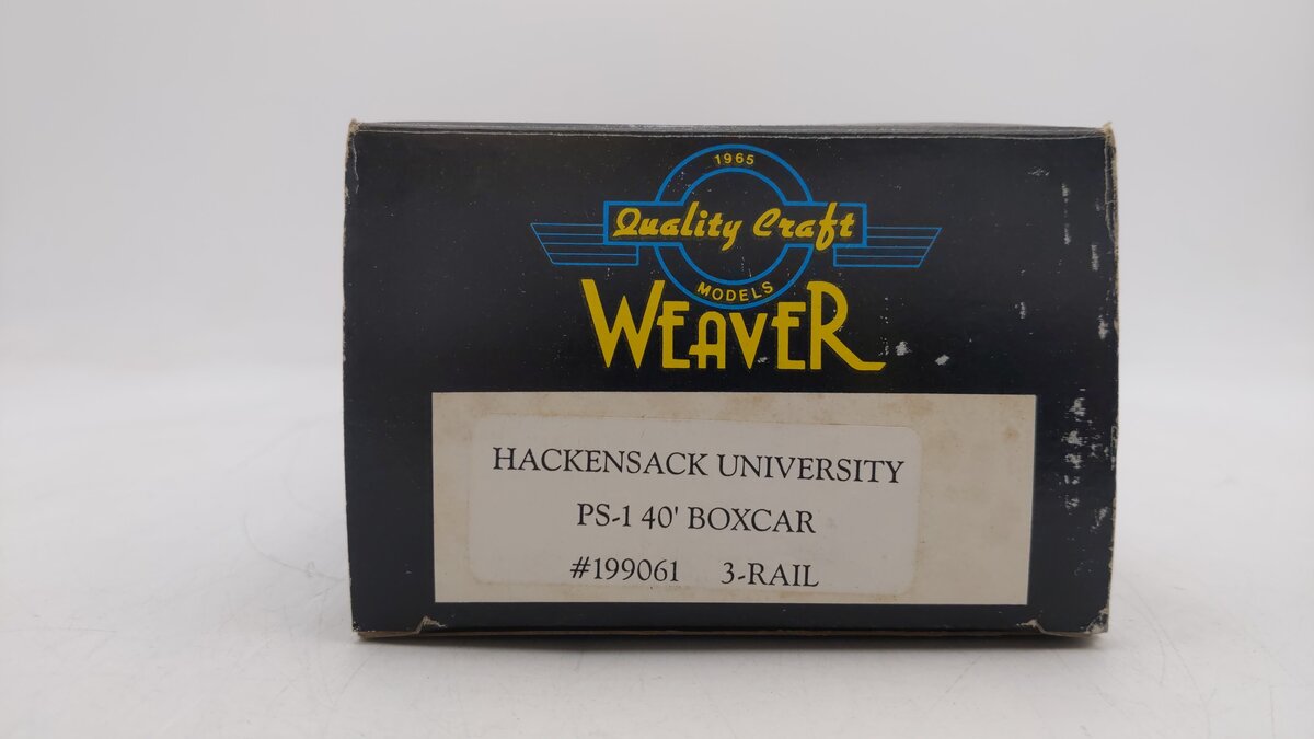 Weaver 199061 O Gauge Hackensack University PS-1 Boxcar #199061 (3-Rail) NIB