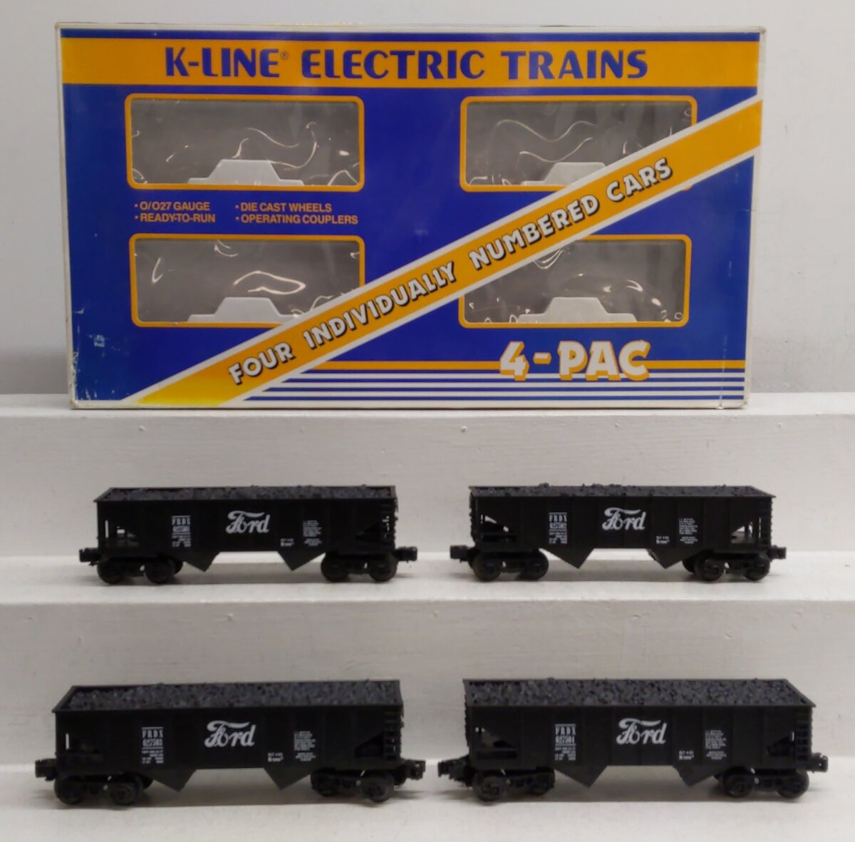 K-Line  K-6275A O Ford Freight Cars (Pack of 4) EX/Box