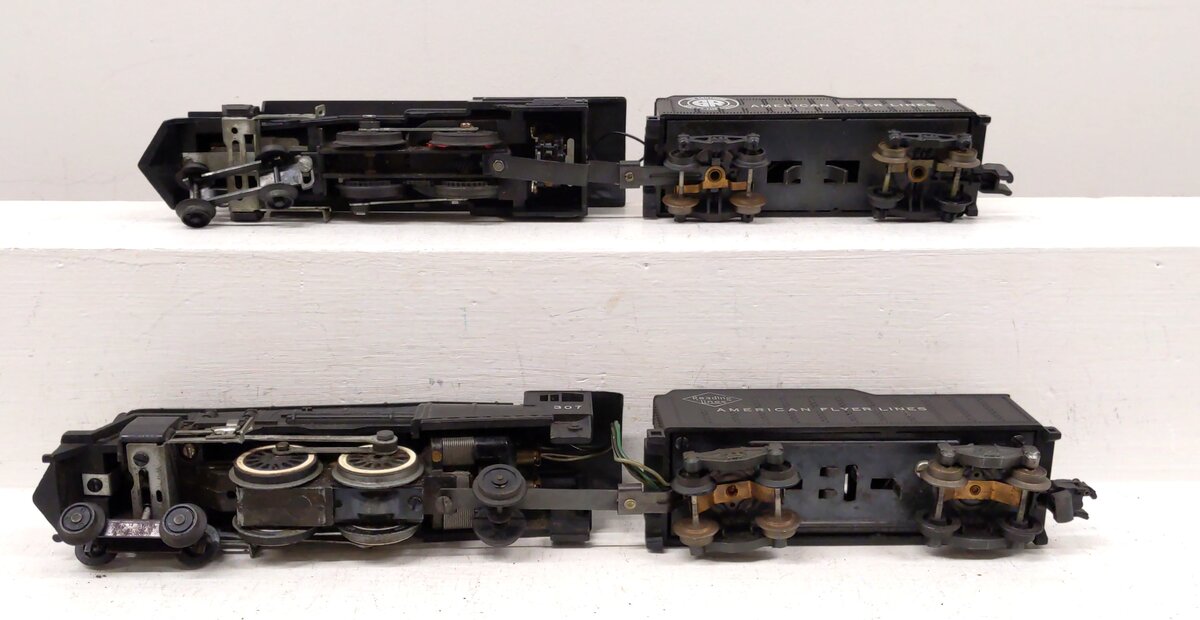 American Flyer Vintage S Gauge Steam Locomotives: 21168, 307 [2] VG