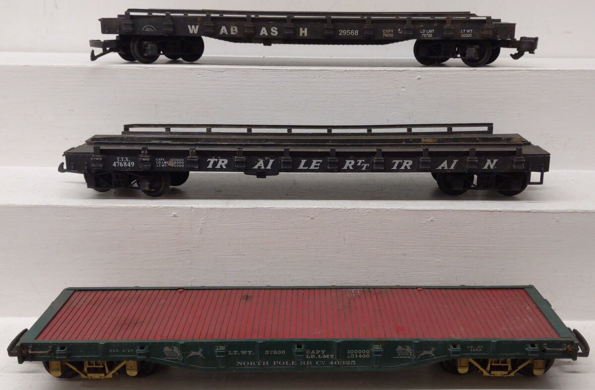 USA Trains & Aristo-Craft Assorted Flatcars 476849, 305, 46325 [3]