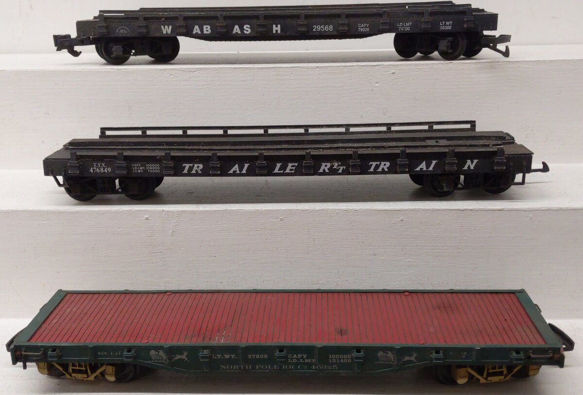 USA Trains & Aristo-Craft Assorted Flatcars 476849, 305, 46325 [3]
