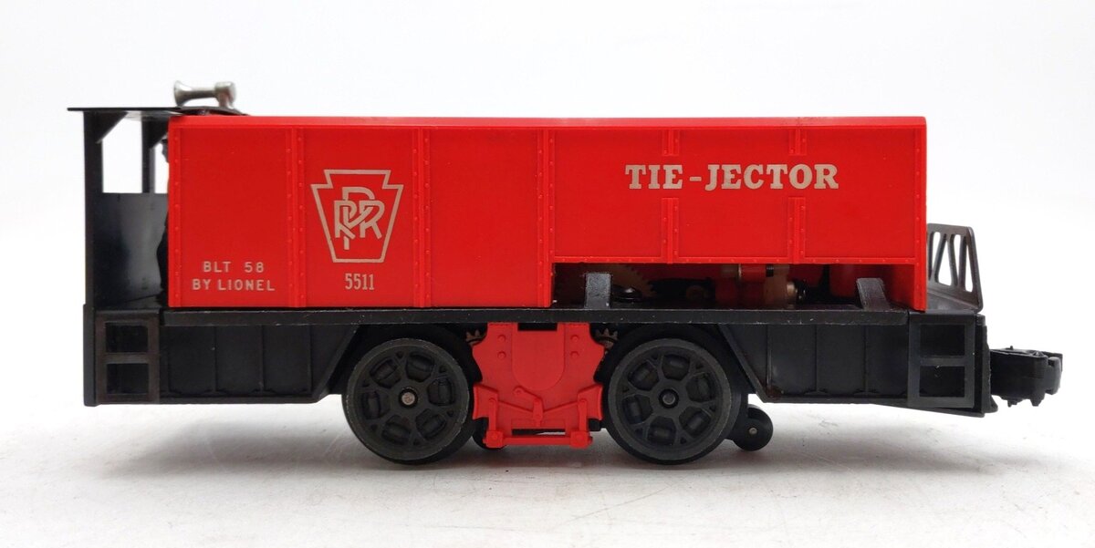 Lionel 55 Vintage O Gauge Postwar Pennsylvania Railroad Operating Tie-Jector Car VG/Box