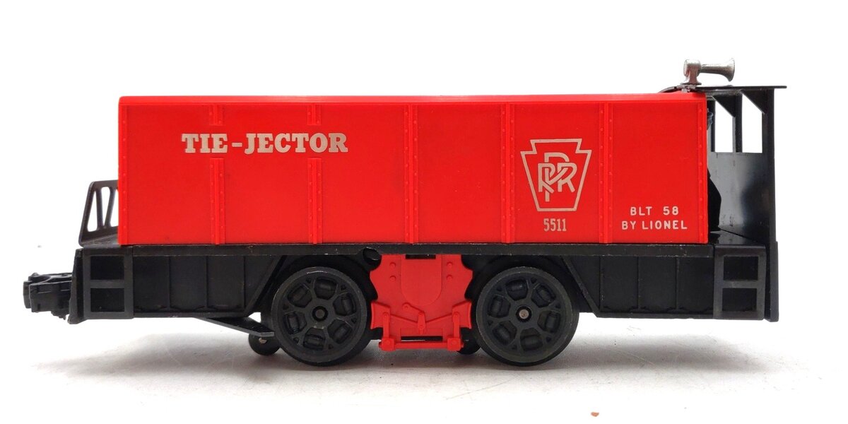 Lionel 55 Vintage O Gauge Postwar Pennsylvania Railroad Operating Tie-Jector Car VG/Box