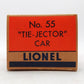 Lionel 55 Vintage O Gauge Postwar Pennsylvania Railroad Operating Tie-Jector Car VG/Box