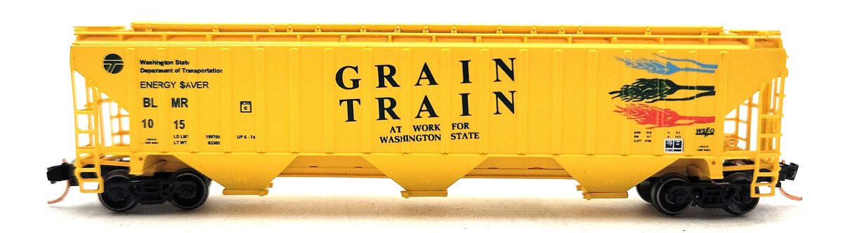 InterMountain 65330 N Scale 4750 PS-2 "Grain Train" 3 Bay Covered Hopper #1015 LN/Box