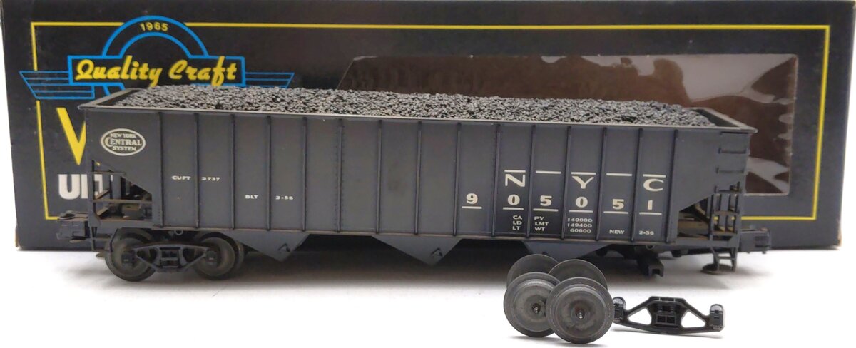Weaver 4030 New York Central 3 Bay Hopper Hi-Rail #905051 VG/Box