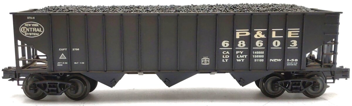 Weaver 4032 O scale P&LE Hi Rail 3 Bay Coal Car #68603 VG/Box