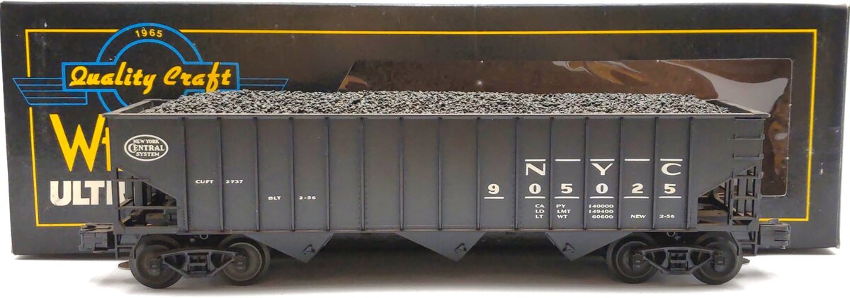 Weaver 4030 New York Central 3 Bay Hi-Rail Hopper #905025 VG/Box