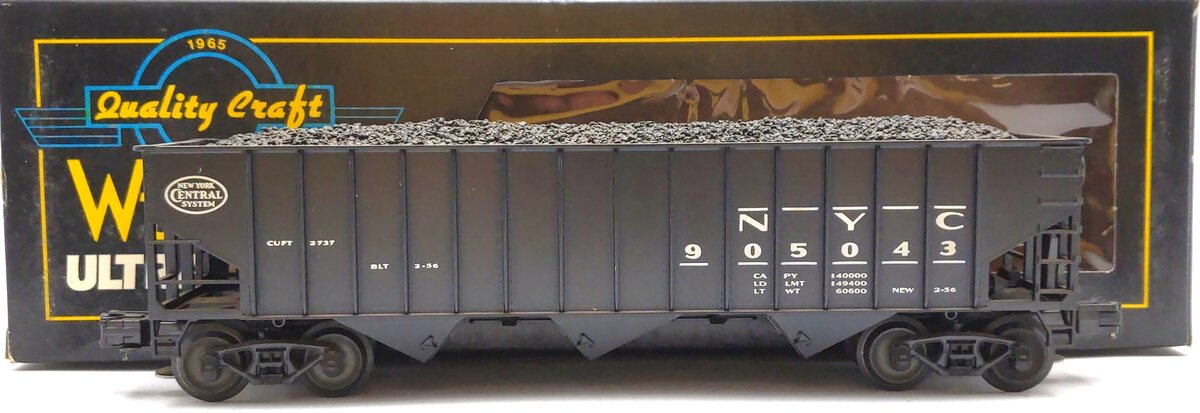 Weaver 4030 New York Central 3 Bay Hi-Rail Hopper #905043 VG/Box